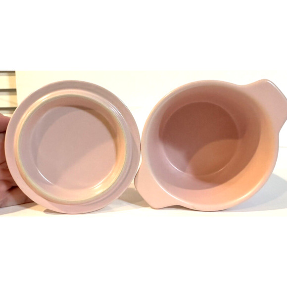 Rae Dunn Pink Love Mini Ceramic Crock Valentines Kitchen Artisan Collection NEW - Picture 5 of 11